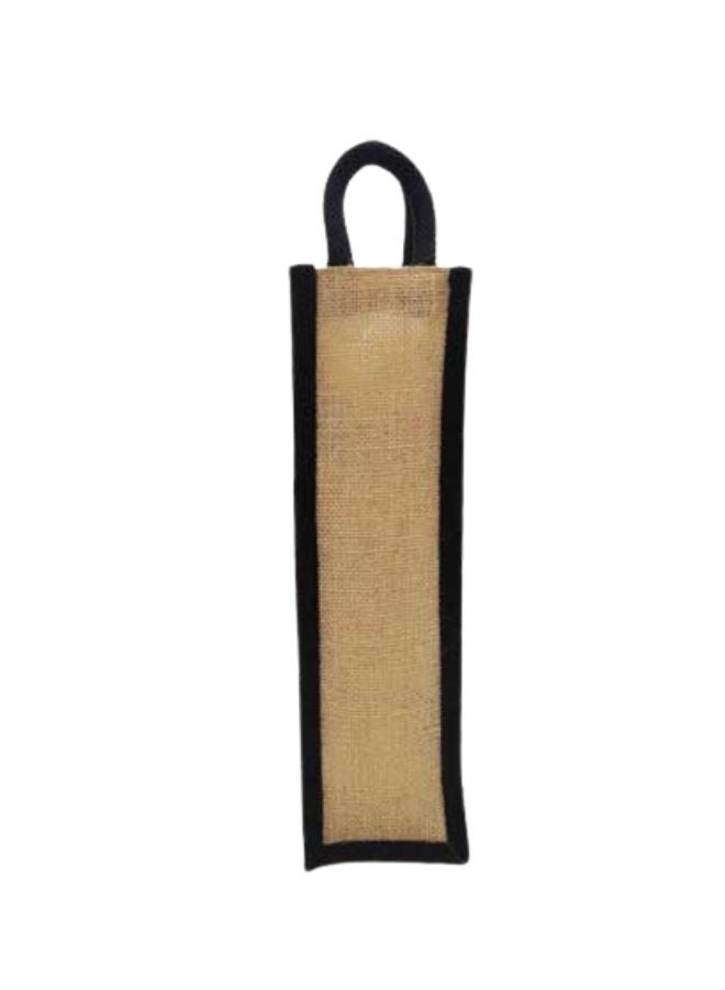 Fatio Set of 10 Single-Bottle Jute Bags – Eco-Friendly Black and Natural Wine Carrier - Image 2